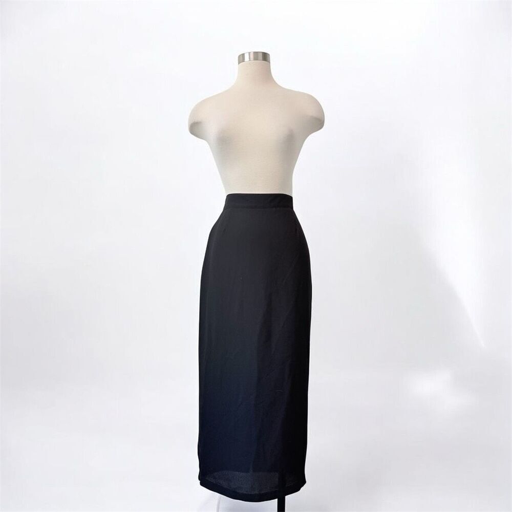 Melrose Black Skirt Maxi Long XS VTG Vintage Business Casual